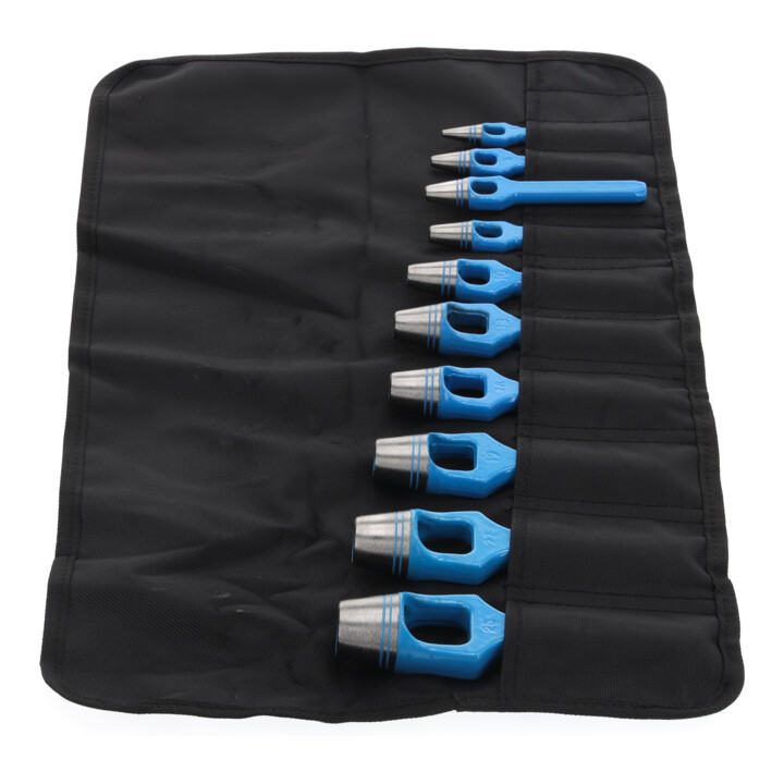 Gedore Henkellocheisenset Ausstanzer Leder Gummi Rund Blau 3 25 Mm Set 10 Teilig B-Ware