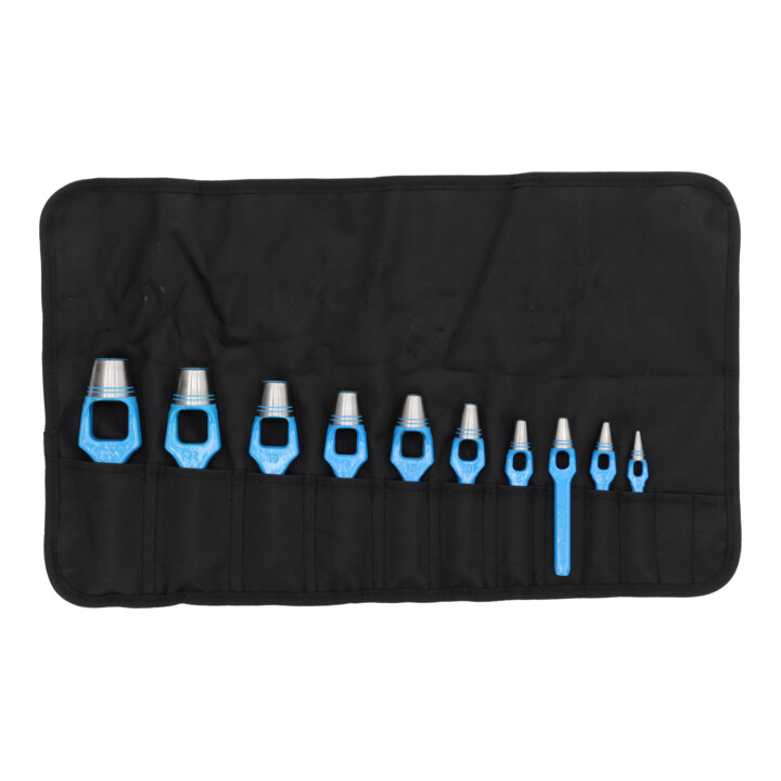 Gedore Henkellocheisenset Ausstanzer Leder Gummi Rund Blau 3 25 Mm Set 10 Teilig B-Ware
