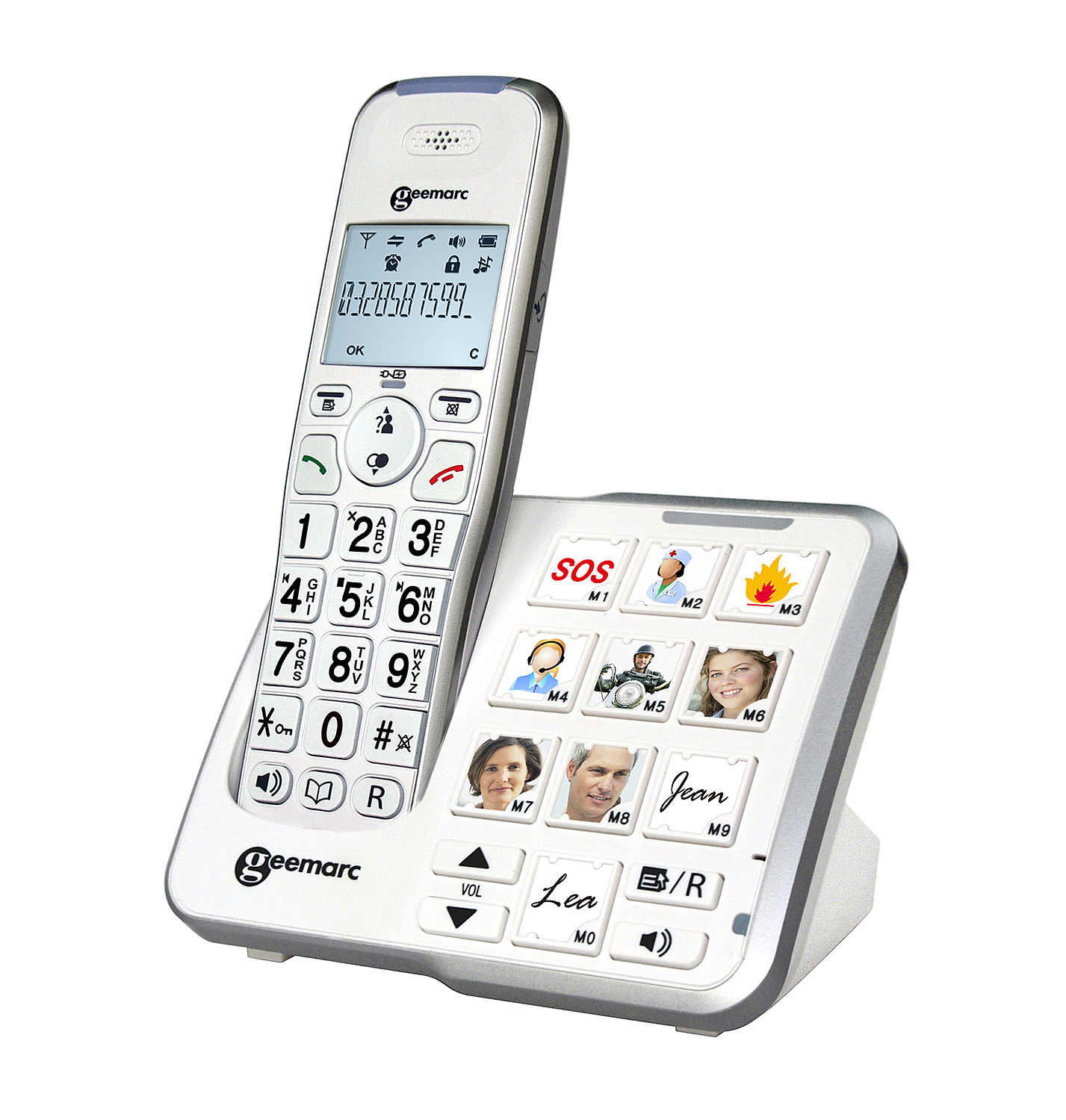 Geemarc Ampli Dect 295 Photo Großtastentelefon Anrufanzeige Telefon Basisstation B-Ware - 3521350020816