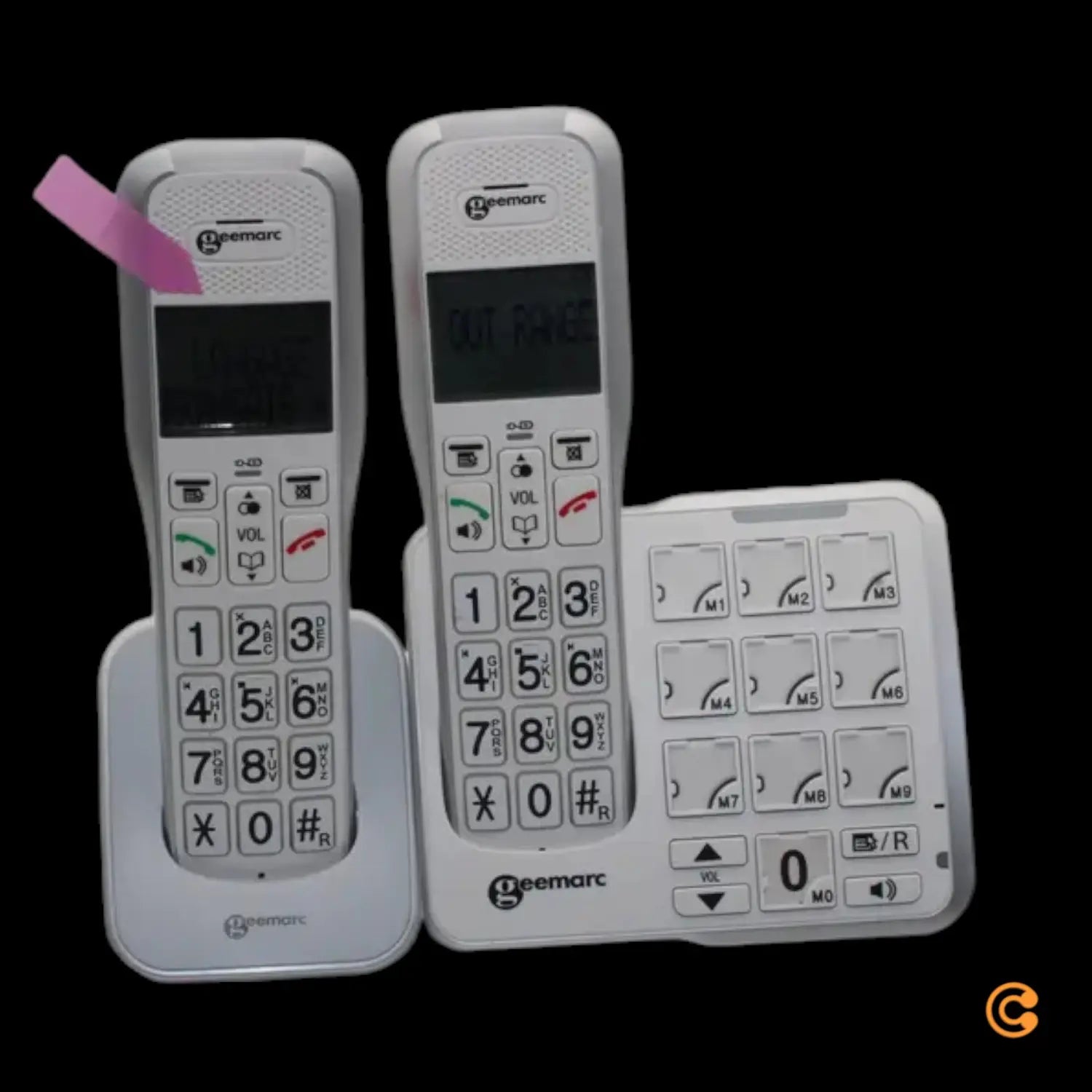 C-Ware Geemarc Amplidect 595 2 Photo Schnurloses Seniorentelefon Weiß Siehe Text/Foto - 3521350009033