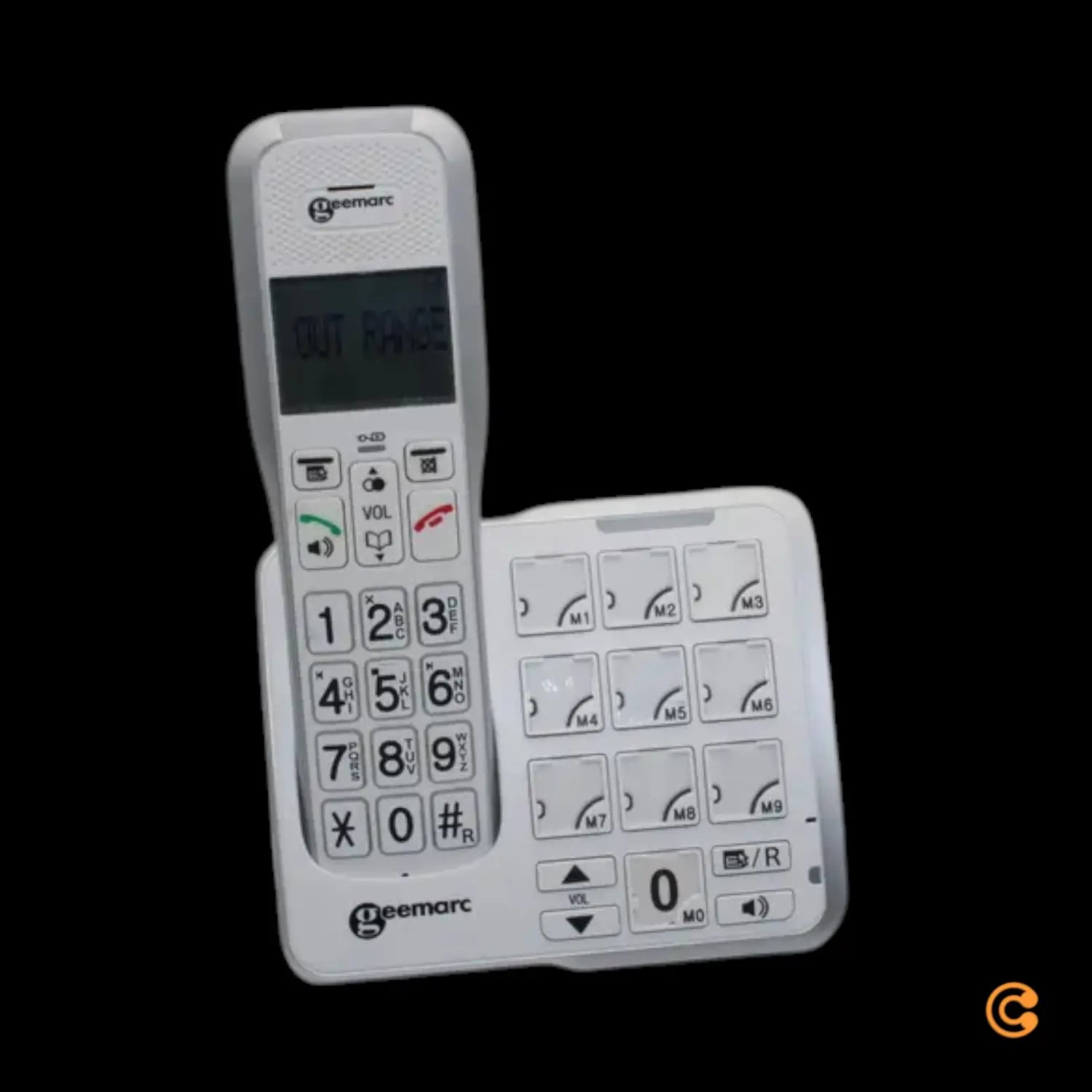 C-Ware Geemarc Amplidect 595 2 Photo Schnurloses Seniorentelefon Weiß Siehe Text/Foto - 3521350009033