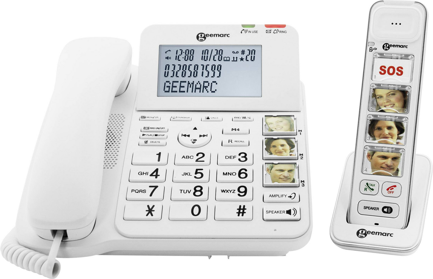 B-Ware Geemarc Schnurgebundenes Seniorentelefon Amplidect Combi Photo 295 2 Stück - 3521350009019