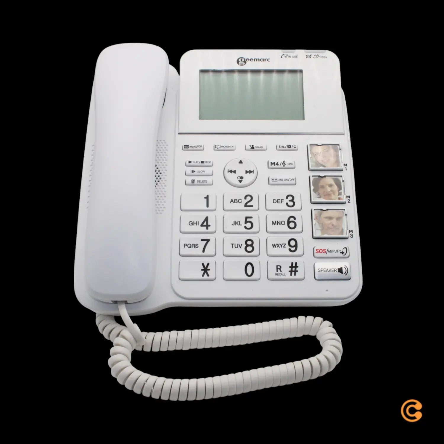B-Ware Geemarc Cl595 Schnurgebundenes Seniorentelefon Telefon Weiß Siehe Text/Foto - 3521350009439