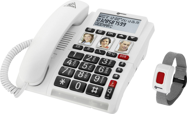 Geemarc Cl610 Schnurgebundenes Seniorentelefon Tasten Festnetztelefon Telefon B-Ware - 3521350030044