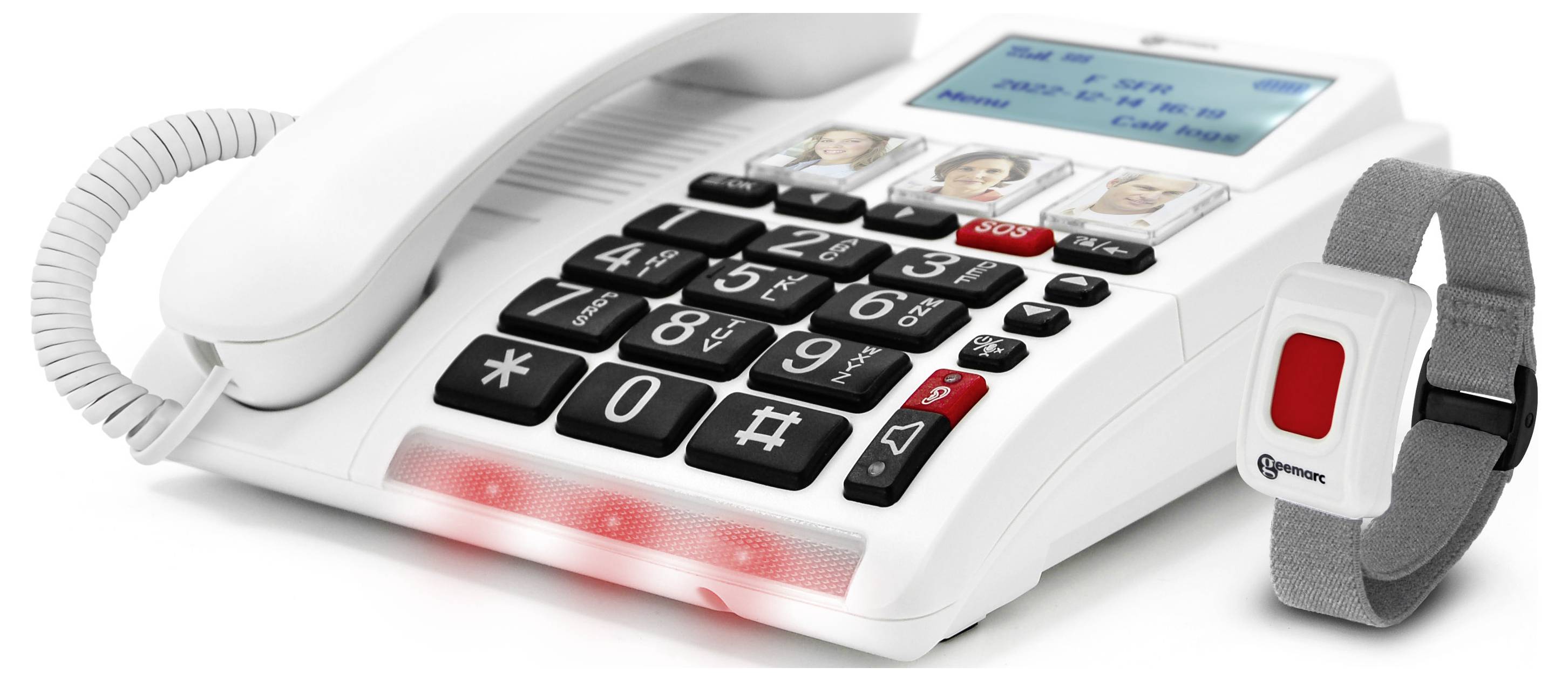 Geemarc CL9000 Schnurloses Seniorentelefon Foto-Tasten Freisprechen für Hörgerät - 3521350030013
