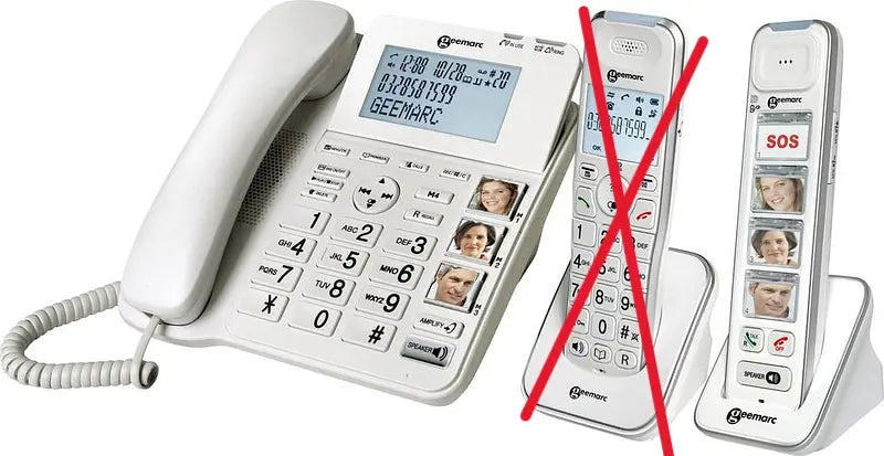 B-Ware Geemarc Pack Senior 295 Schnurgebundenes Seniorentelefon Mobil Siehe Text/Foto - 3521350020793
