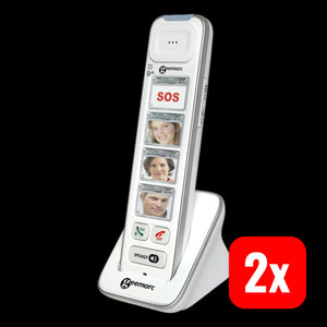 B-Ware Geemarc Photo Dect 295 Schnurloses Seniorentelefon Telefon Hac Weiß 2 Stück