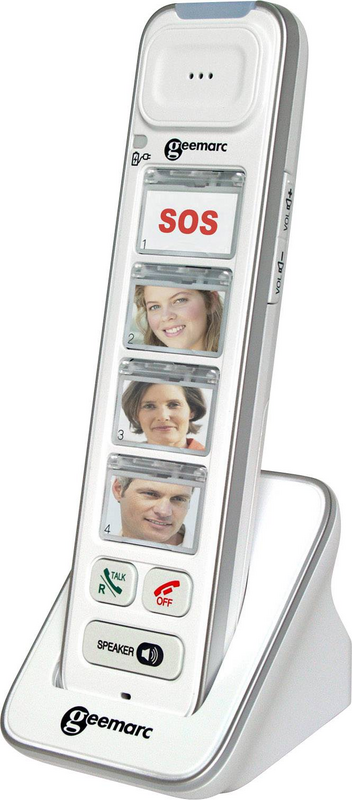 B-Ware Geemarc Photo Dect 295 Schnurloses Seniorentelefon Telefon Hac Weiß 2 Stück - 3521350008531