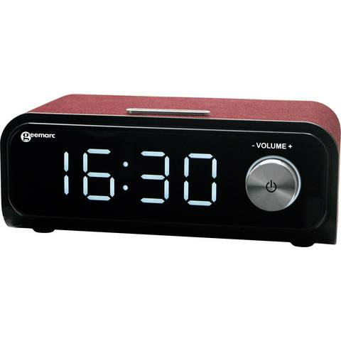 B-Ware Geemarc Viso Tempo 200 Mp3 Player Wecker Lautsprecher 8 Gb Für Senioren Rot