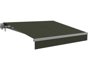 D-Ware Gelenkarmmarkise 3,5x2,5 Stoff Uni grau Lotuseffekt RAL 9006 weißalu DEFEKTWARE