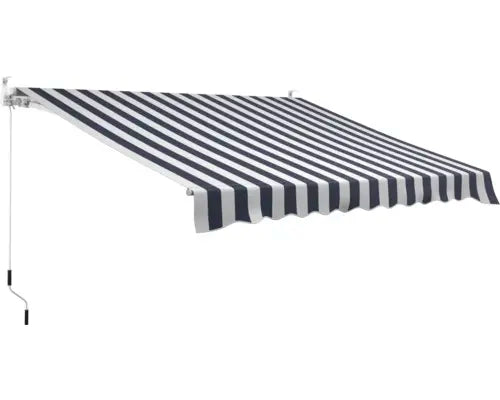 B-Ware Gelenkarmmarkise Sonnenschutz Markise Ral 9003 Balkon Terrasse 3x2,5m Blau/Weiß - 2007005886453