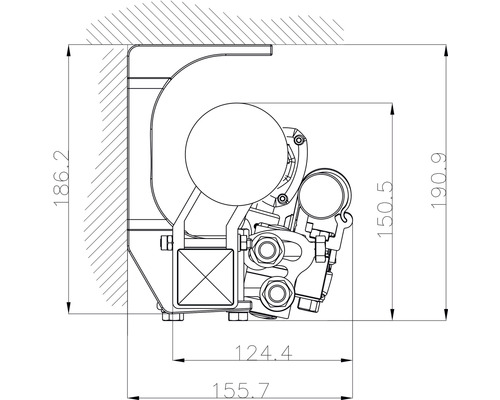 Gelenkarmmarkise Sonnenschutz Markise 3x2,5 Stoff Gestreift Grün Weiß Gestell  B-Ware - 4306516022274