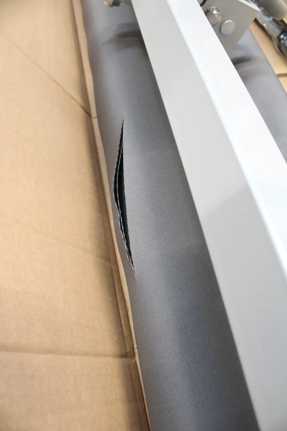 D-Ware Gelenkarmmarkise Markise Sonnenschutz Balkon Terrasse 5x3 Stoff Grau Polyester  - 4306517445751