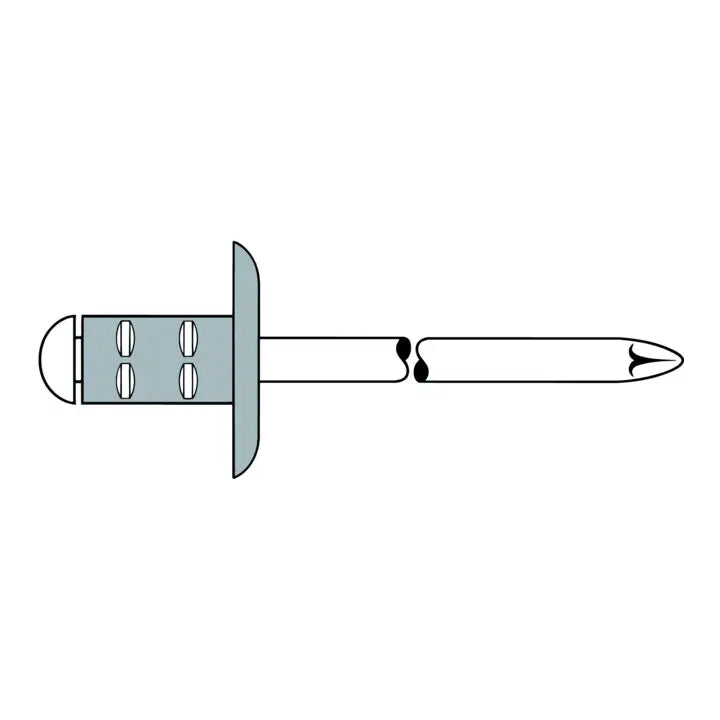 B-Ware Gesipa Blindniet Niete Polygrip Mehrbereichsschaft Alu Stahl Flachkopf 3 2x11 - 4007081700061