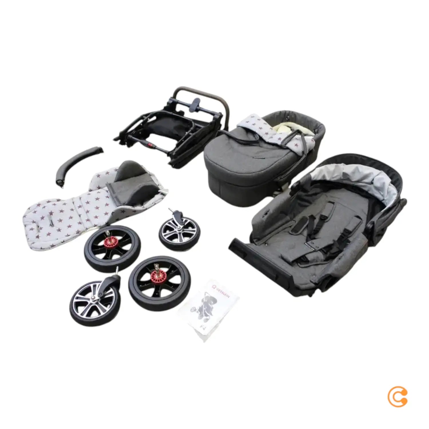 B-Ware Gesslein F10 Air+ Kombi Kinderwagen Buggy Kinderwagen Babywagen Siehe Text/Foto - 4251388716618