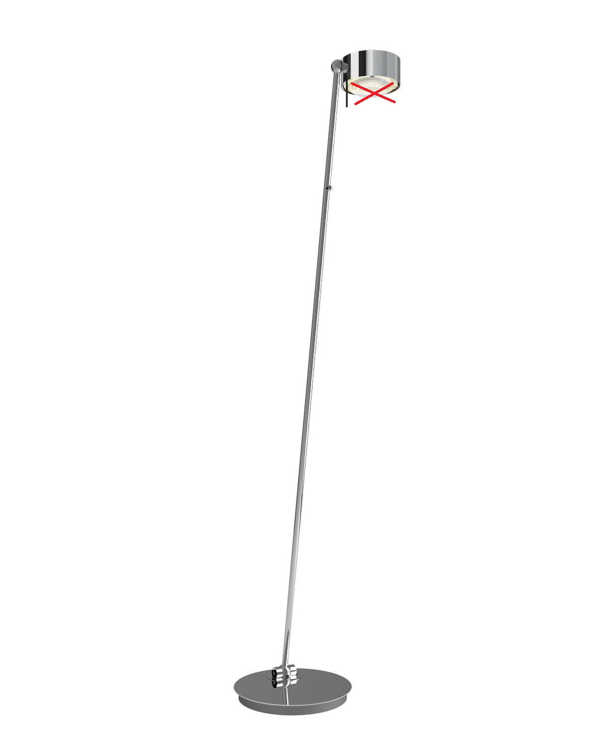 Stehleuchte Leseleuchte Top Light LED Puk Maxx Floor Mini chrom matt Metall Glas - 4251758273673