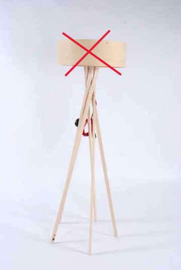 Belux Arba Stehleuchte Lampe Leuchte Gestell Ohne Lampenschirm Defektware D-Ware - 1