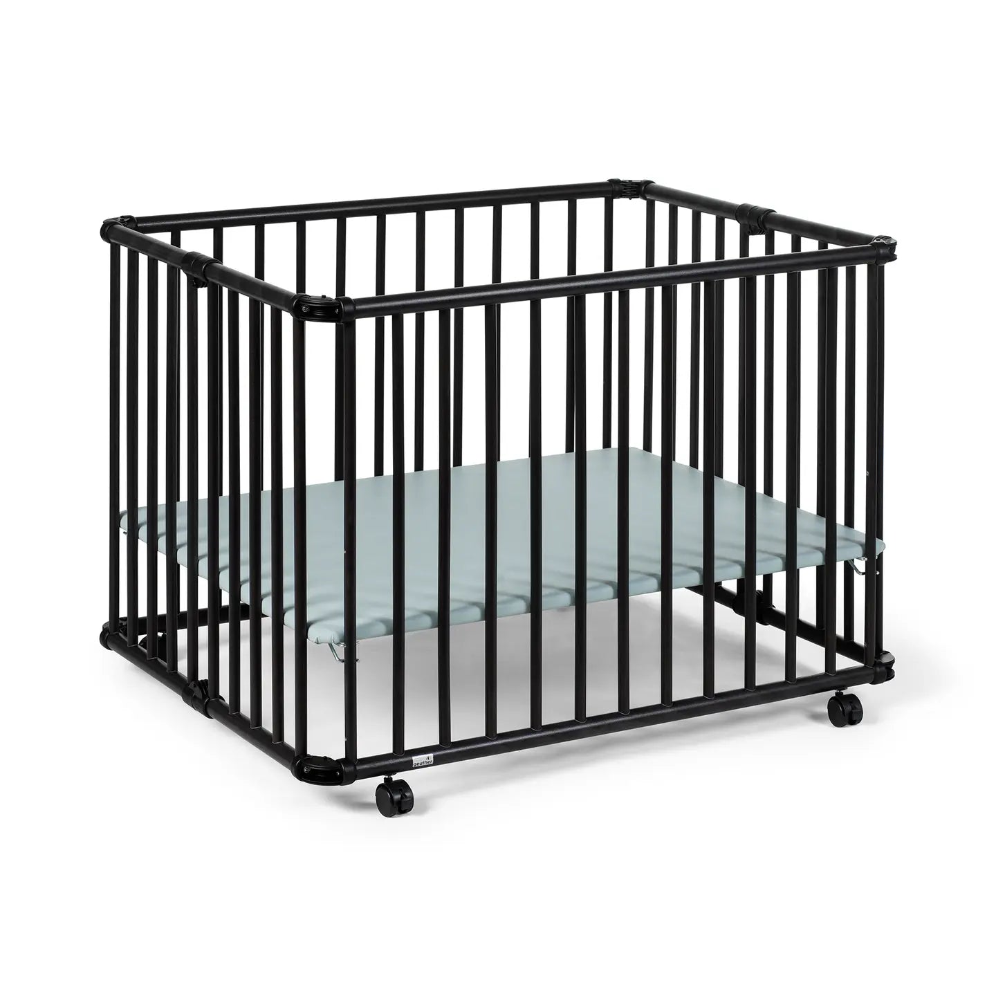 B-Ware Geuther Laufgitter Spielfläche Lucilee Buchenholz Höhenverstellbar Schwarz - 4010221089582