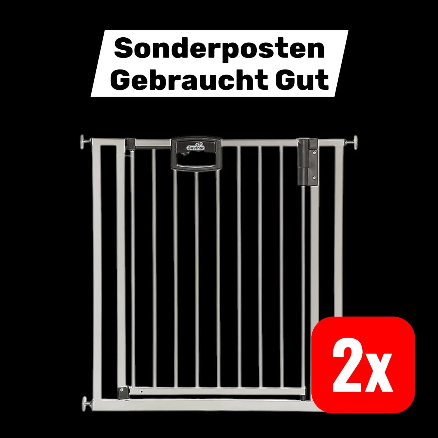 B-Ware Geuther Easy Lock Plus Metall  Türschutzgitter Tür Schutzgitter Bis 76 Cm Weiss   - 4010221082729