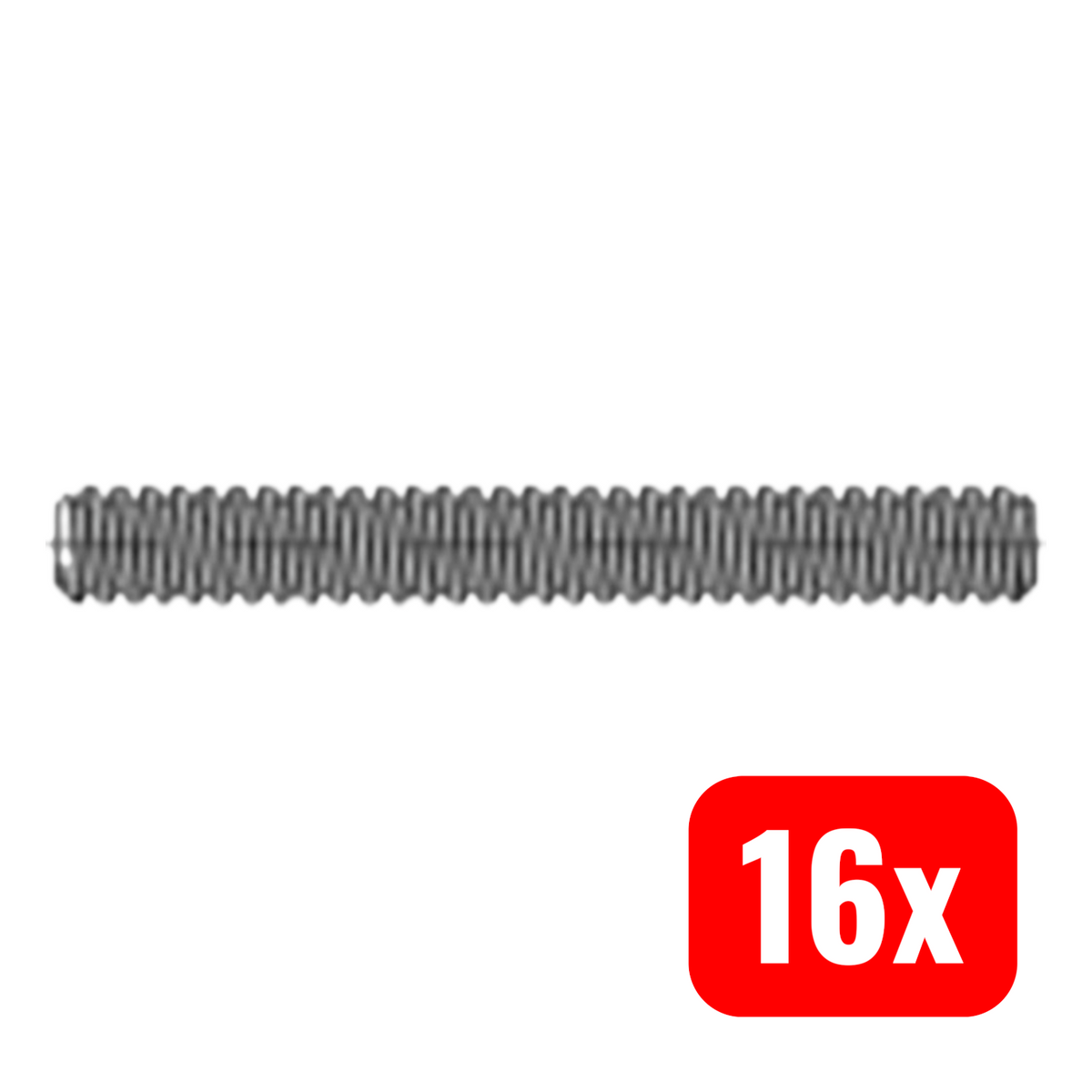 TOOLCRAFT Gewindestange Gewinde DIN 975 Schraubstange M8 Stahl 1000 mm 16 STÜCK - 4053199191017