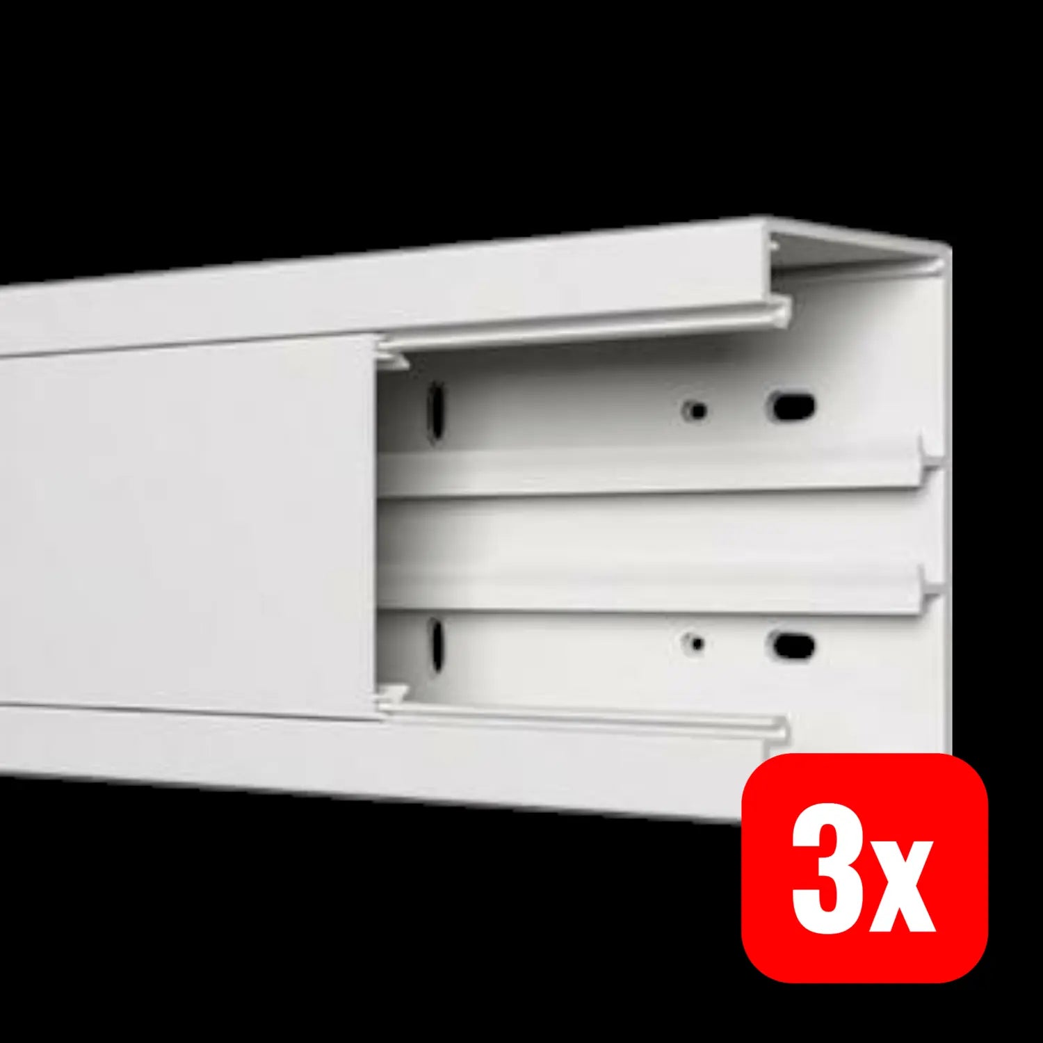 B-Ware Ggk Geräteeinbaukanal Kabelkanal Brüstungskanal 2000 X 110 Mm Reinweiß 3 Stück - 4018475270312