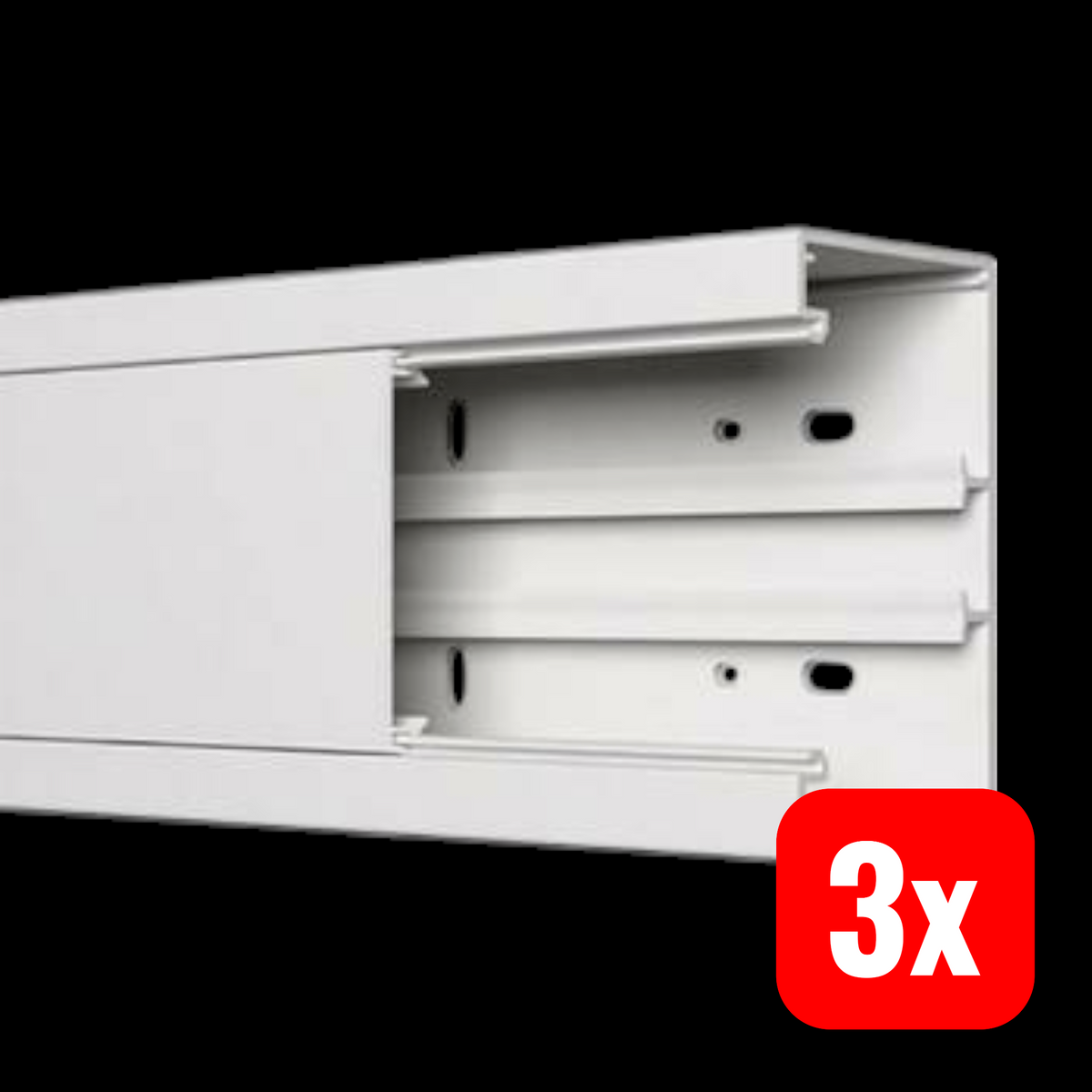 GGK Geräteeinbaukanal Kabelkanal Brüstungskanal 2000 x 110 mm Reinweiß 3 STÜCK - 4018475270312