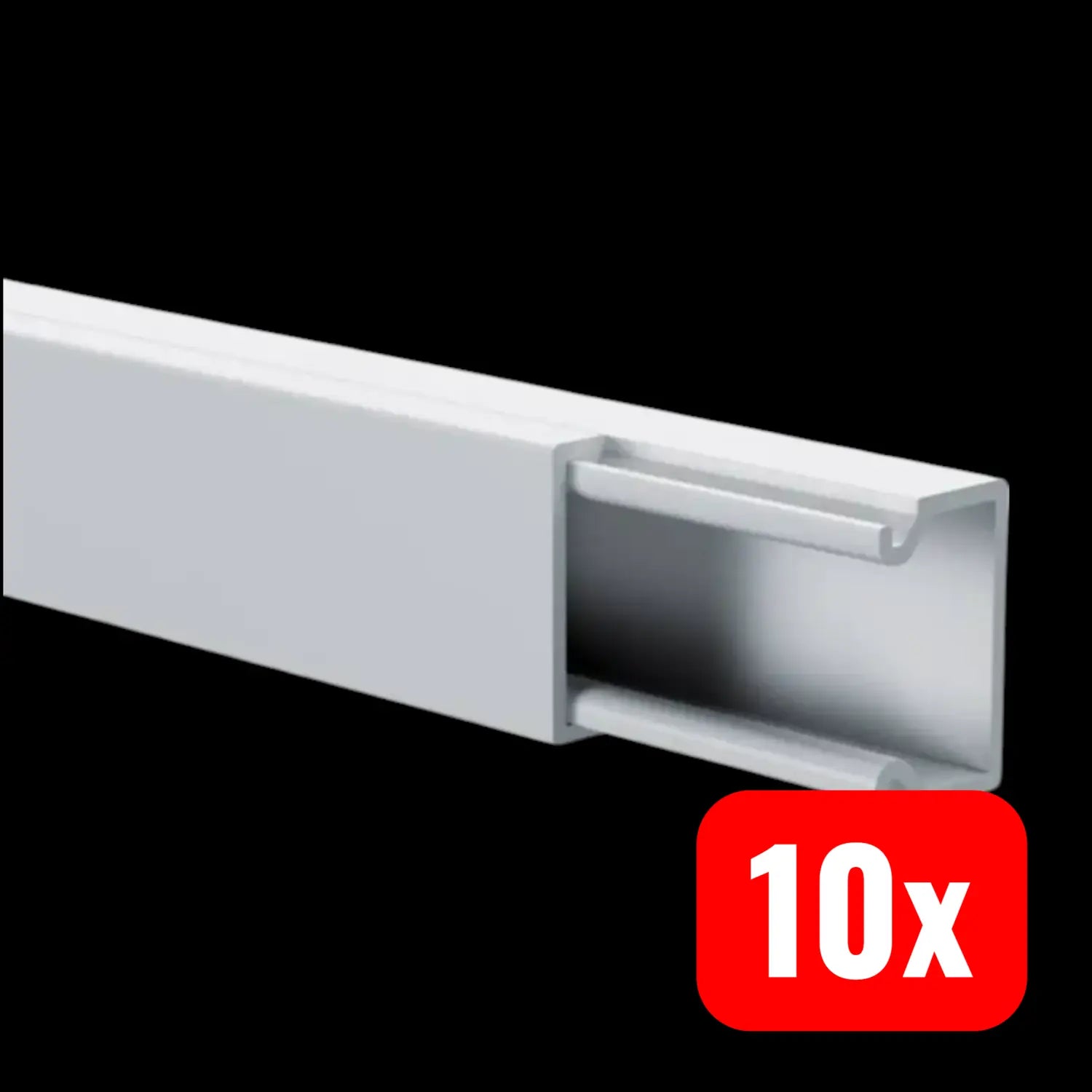 B-Ware Ggk Kabelkanal Leitungsführung Pvc Selbstklebend Reinweiß 10x15 Mm 2 M 10 Stück - 4018475041905