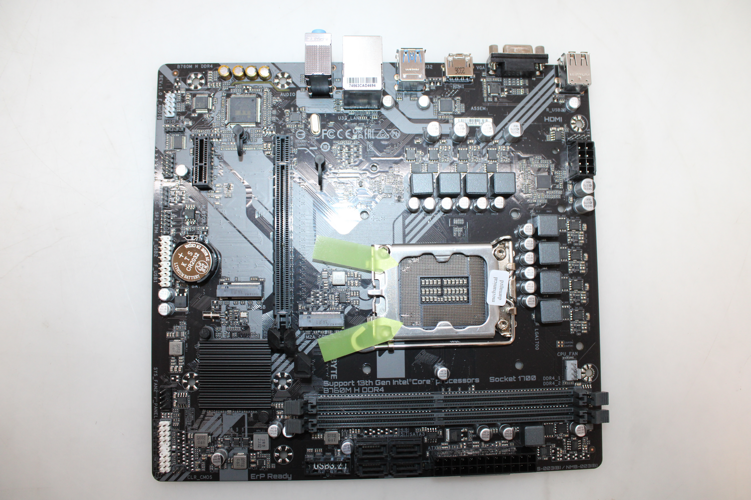 Gigabyte B760 M H Ddr4 Mainboard Sockel Pc Intel Lga 1700 Siehe Text/Fotos D-Ware - 4719331854644