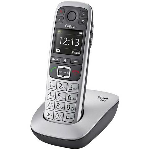 Gigaset E560 Schnurloses Telefon Seniorentelefon Analog Freisprechen Platin B-Ware - 4250366848631