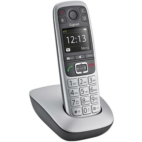 Gigaset E560 Schnurloses Telefon Seniorentelefon Analog Freisprechen Platin B-Ware - 4250366848631