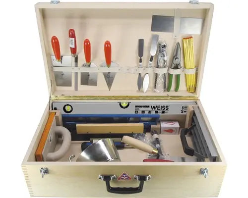 B-Ware Koffer Werkzeugkiste Set Holzkoffer Werkzeugkasten Holz Buche Inhalt 22 Stück - 4011333711019