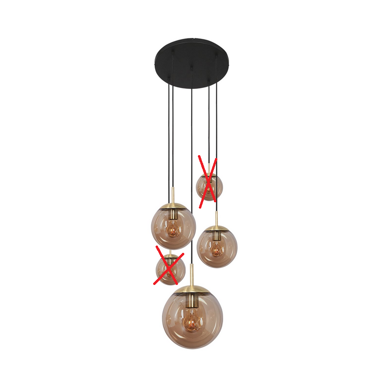Steinhauer Glas Hängeleuchte Bollique Hängelampe Deckenlampe Siehe Text/Foto B-Ware