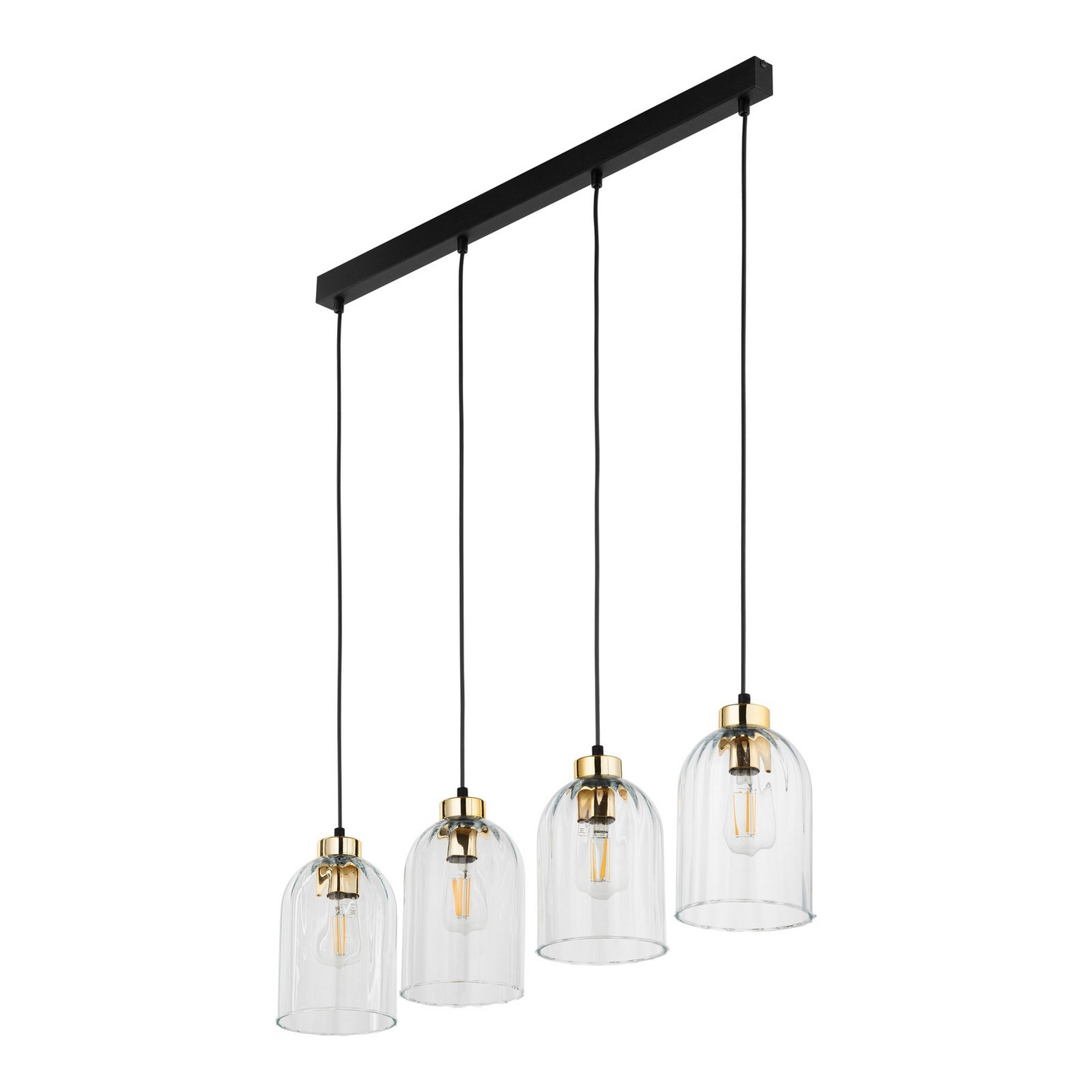 B-Ware Glas Hängeleuchte Satipo Vierflammig Transparent Deckenlampe Deckenleuchte La142 - 5901780556280