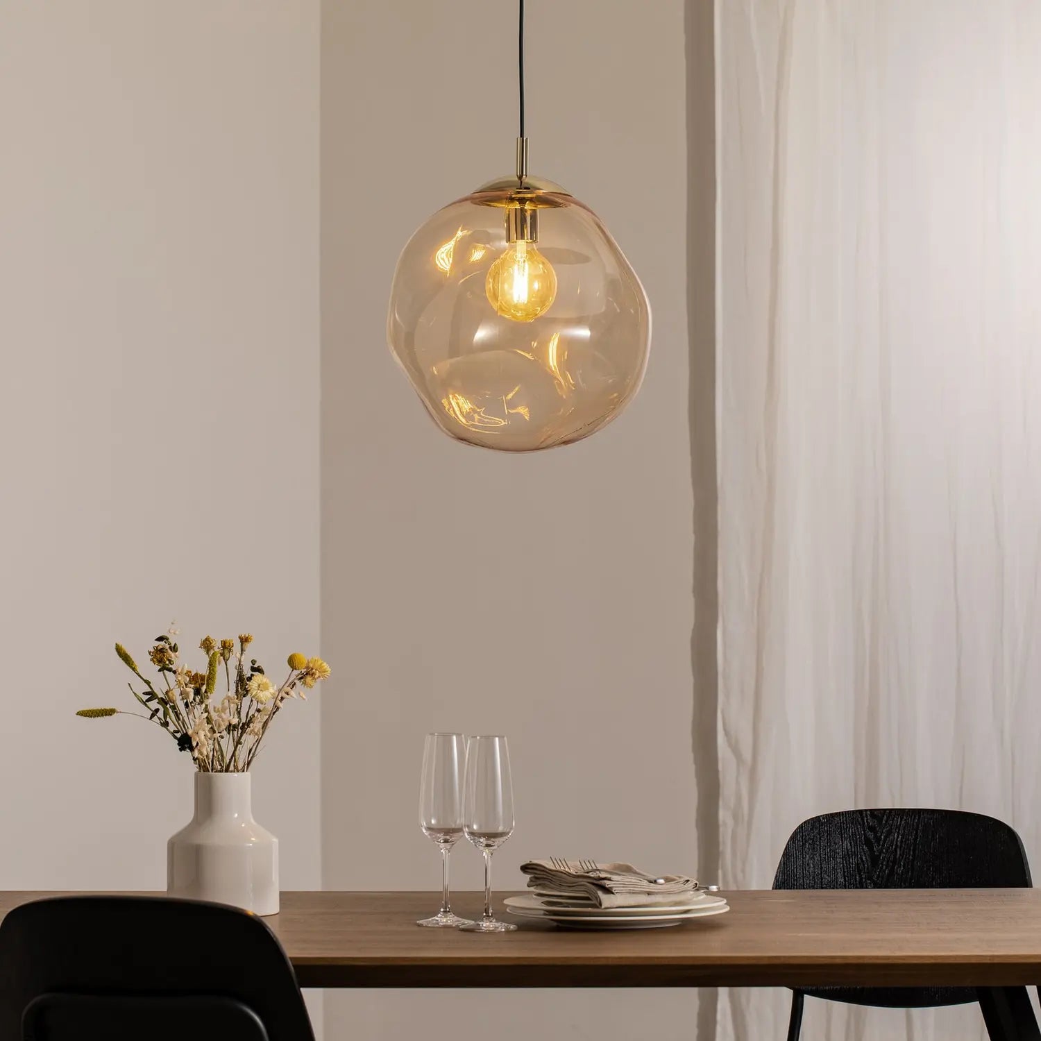 B-Ware Euluna Glas Hängeleuchte Sol Deckenlampe Lampe Leuchte E27 Glas Gold Siehe Text - 5901780542610