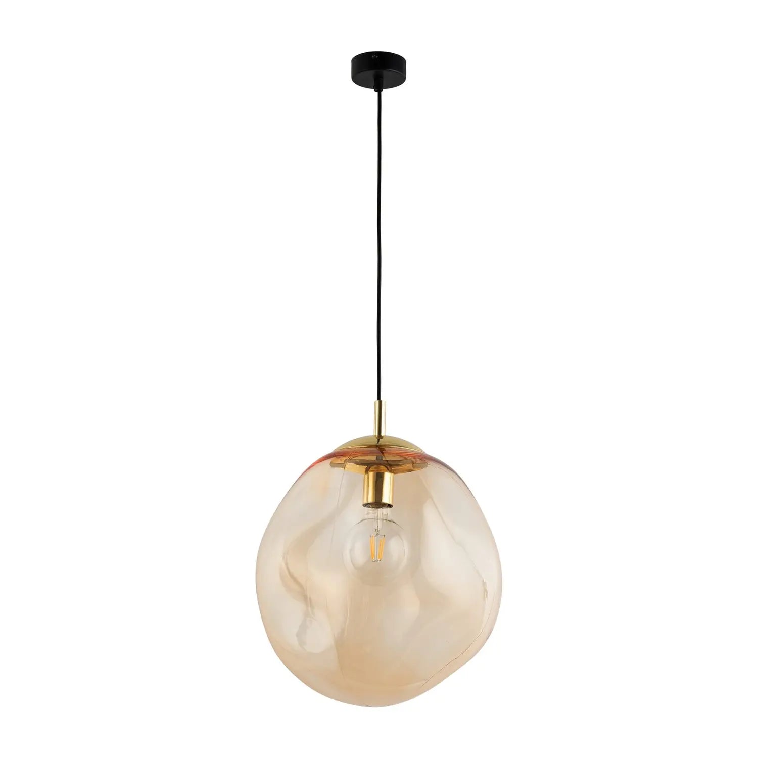 B-Ware Euluna Glas Hängeleuchte Sol Deckenlampe E27 Glas Gold Bernstein Siehe Text - 5901780542610