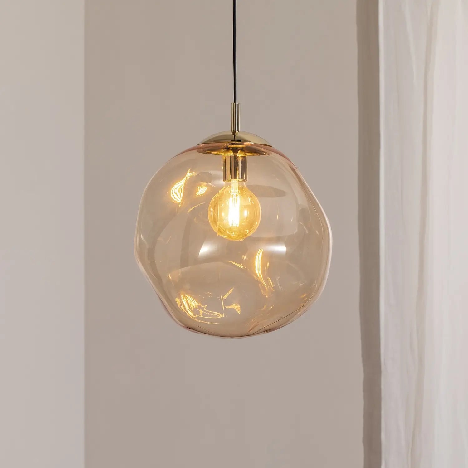 B-Ware Euluna Glas Hängeleuchte Sol Deckenlampe Leuchte E27 Glas Gold Siehe Text - 5901780542610