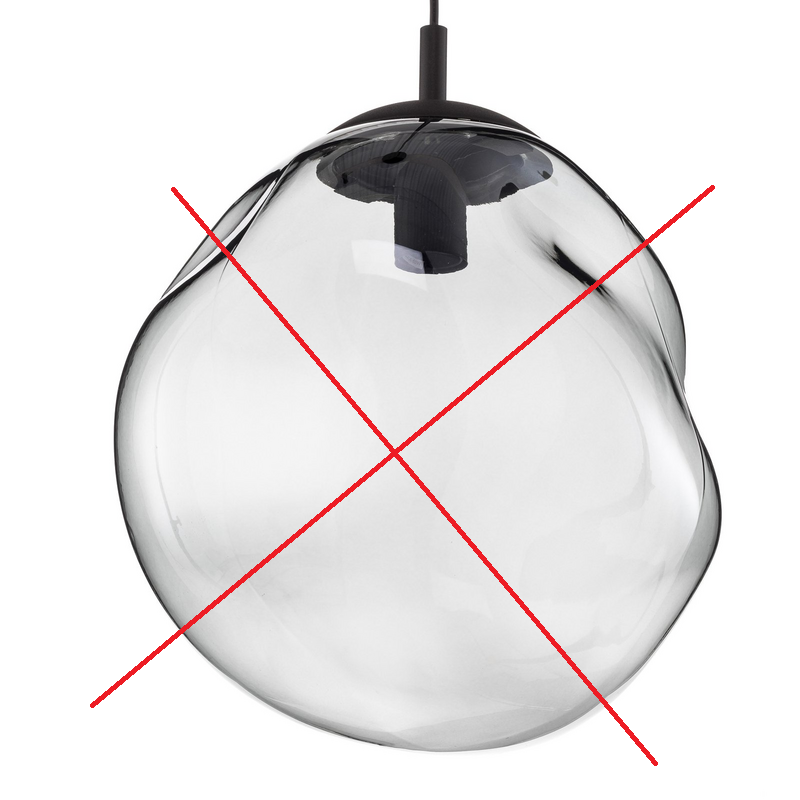 Euluna Glas Hängeleuchte Sol Wohnzimmerlampe Pendelleuchte E27 Siehe Text/Foto B-Ware - 5901780542641
