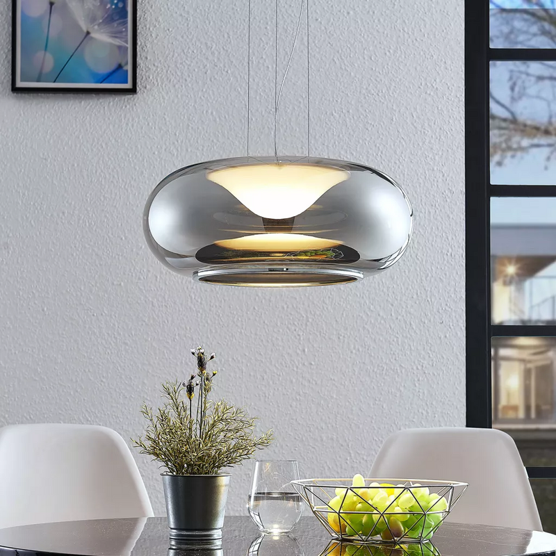 B-Ware Lucande Glas Led Pendelleuchte Lampe Leuchte Pendelleuchte 12 W. Mijo In Rauchgra - 4251096561821