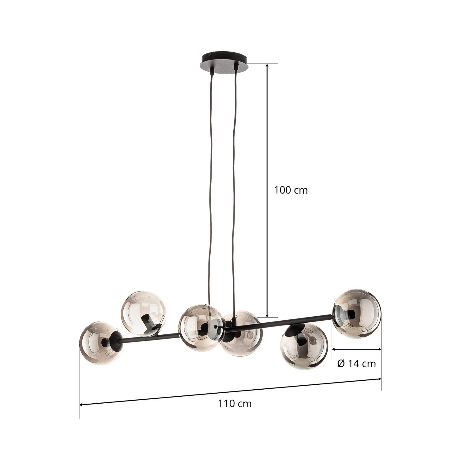 B-Ware Glassy 6 Flammige Hängeleuchte Hängelampe Leuchte Lampe Pendelleuchte Licht - 5907106005418