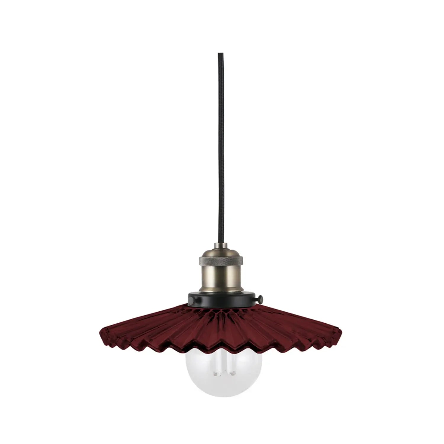 B-Ware Globen Lighting Pendelleuchte Hängelampe Cobbler Glas Metall Rot E27 Led ø 25 Cm - 7319436413357
