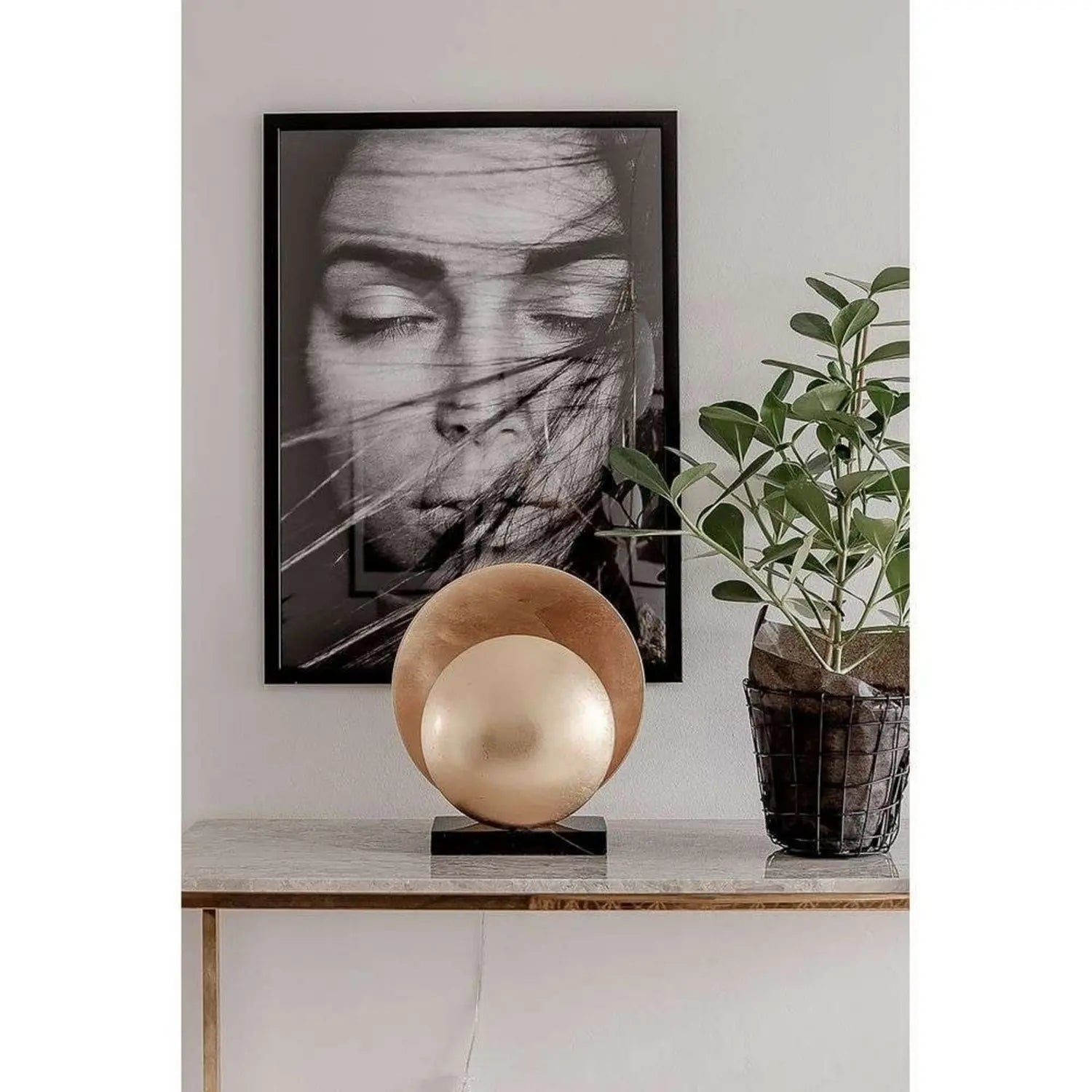 B-Ware Globen Lighting Tischlampe Leuchte Orbit Messing Eisen Marmor H32cm Siehe Text - 7319432208506