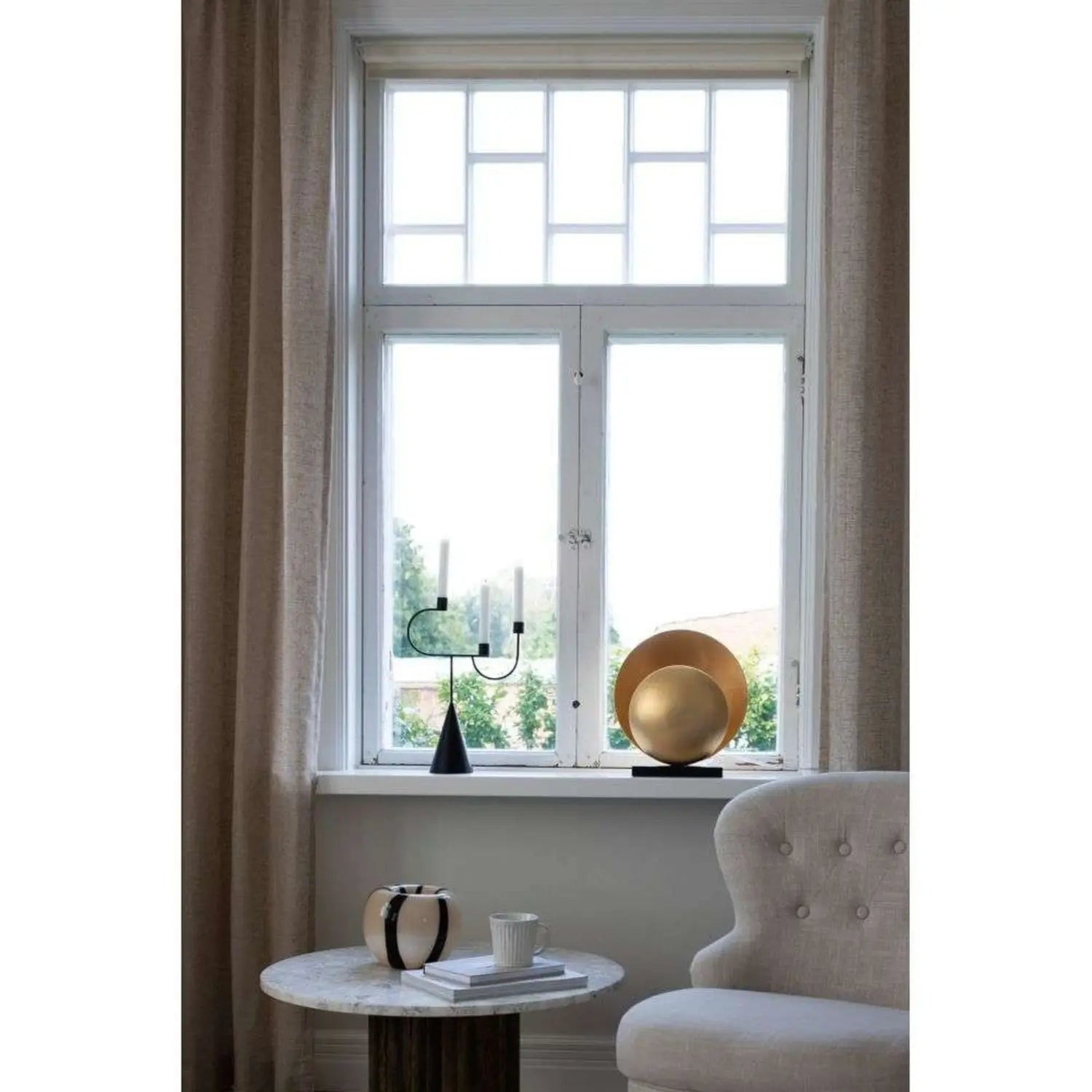 B-Ware Globen Lighting Tischlampe Leuchte Orbit Messing Eisen Marmor H32cm Siehe Text - 7319432208506