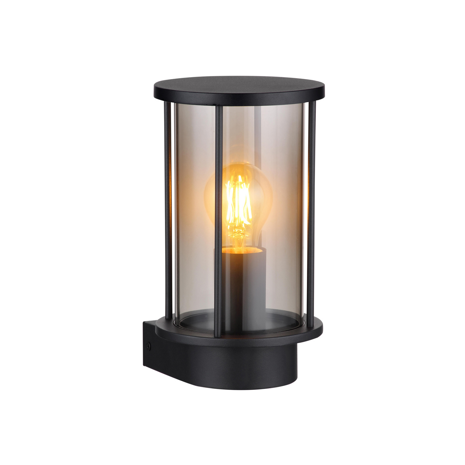 Globo Außenwandleuchte Wandlampe Gracey Schwarz Edelstahl Höhe 25 2 Cm B-Ware - 9007371432837