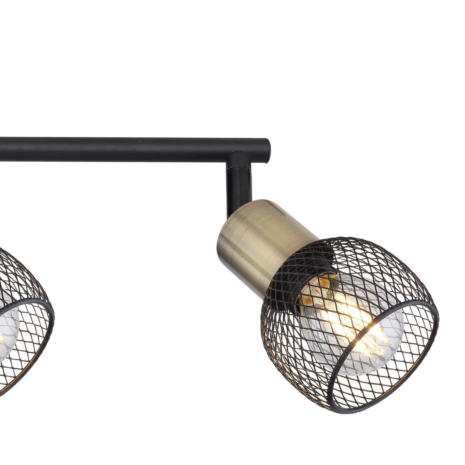 B-Ware Globo Deckenleuchte Lampe Fiastra Schwarz Altmessing 4 Flammig Beleuchtung - 9007371418121