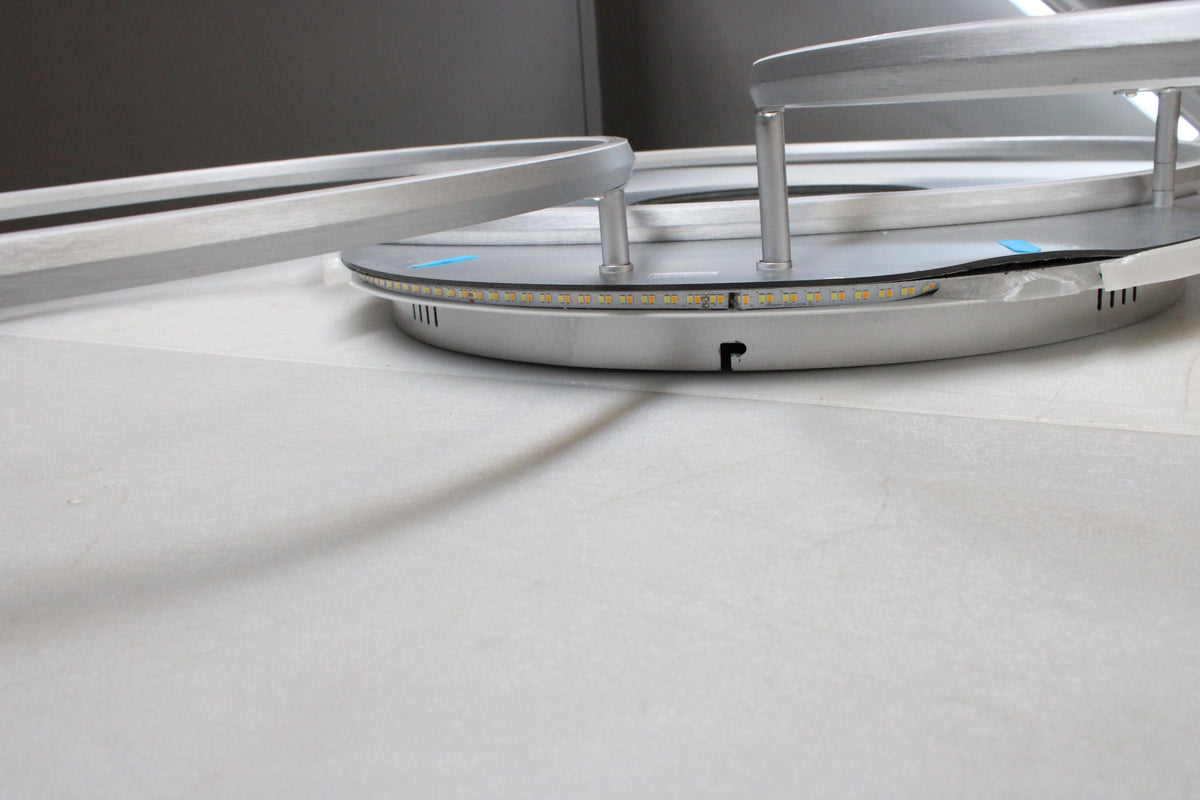 Globo Deckenleuchte Lampe Invertina LED dimmbar Aluminium gebürstet Opal Acryl - 9007371450015