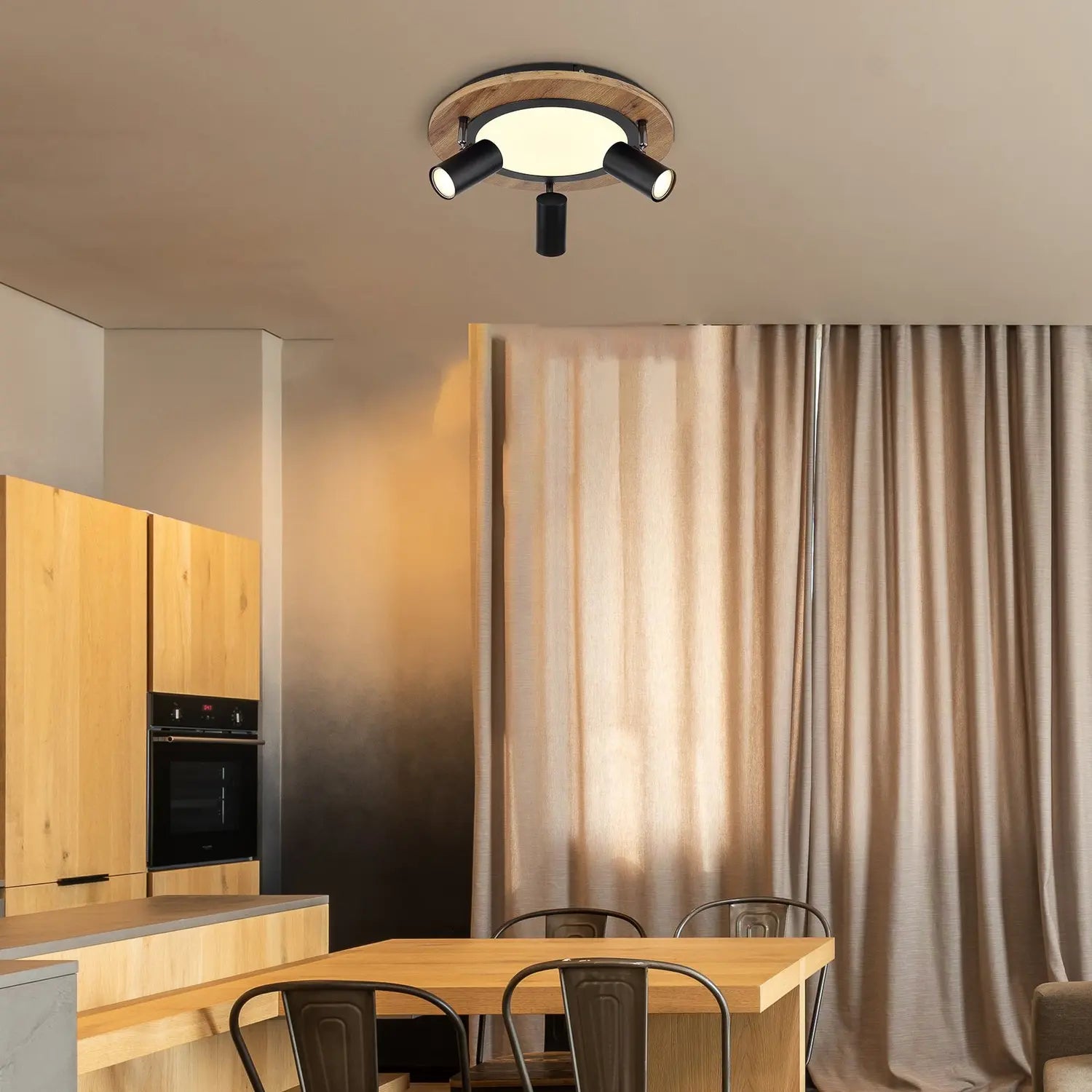 B-Ware Globo Kassu Deckenleuchte Lampe Holzdesign Deckenbeleuchtung ø 40cm Wohnzimmer - 9007371439508