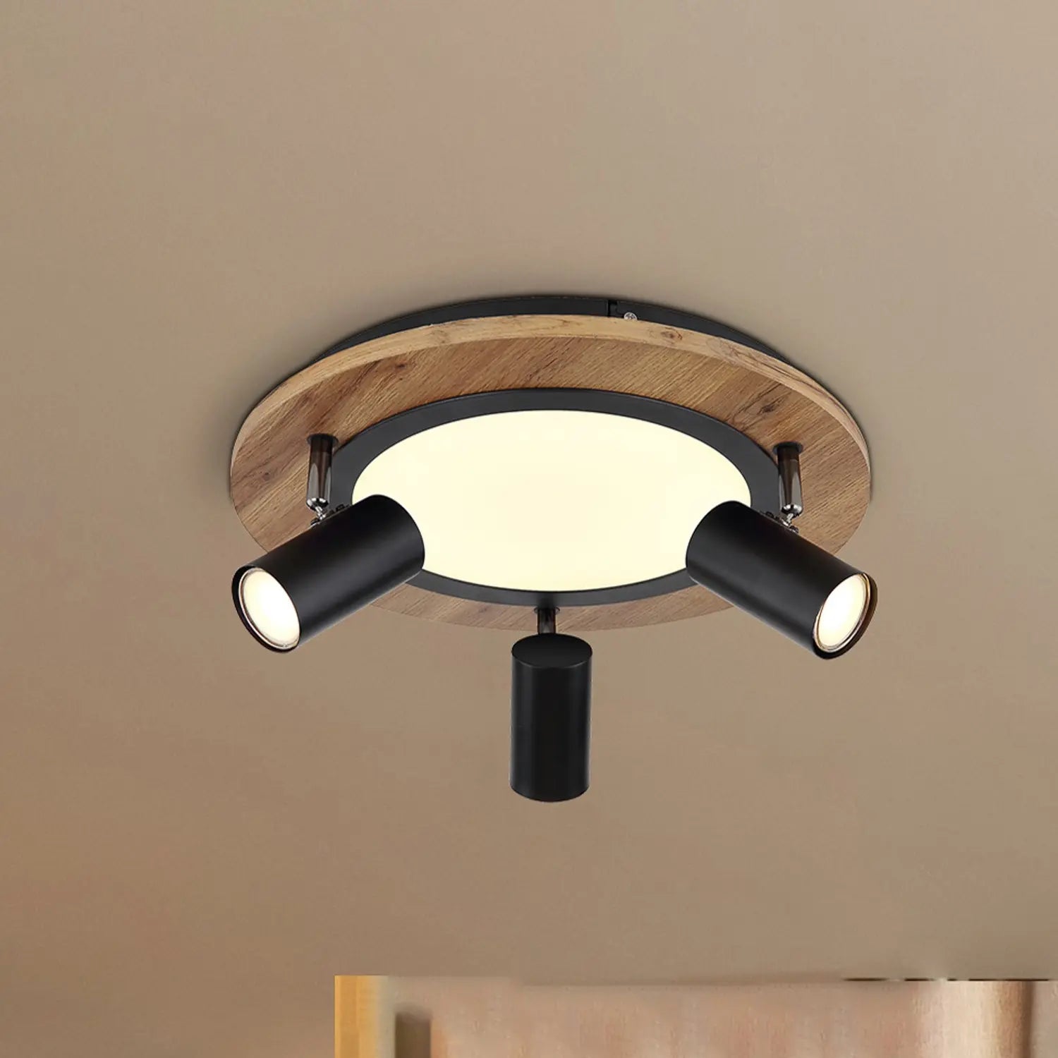B-Ware Globo Kassu Deckenleuchte Lampe Holzdesign Deckenbeleuchtung ø 40cm Wohnzimmer - 9007371439508