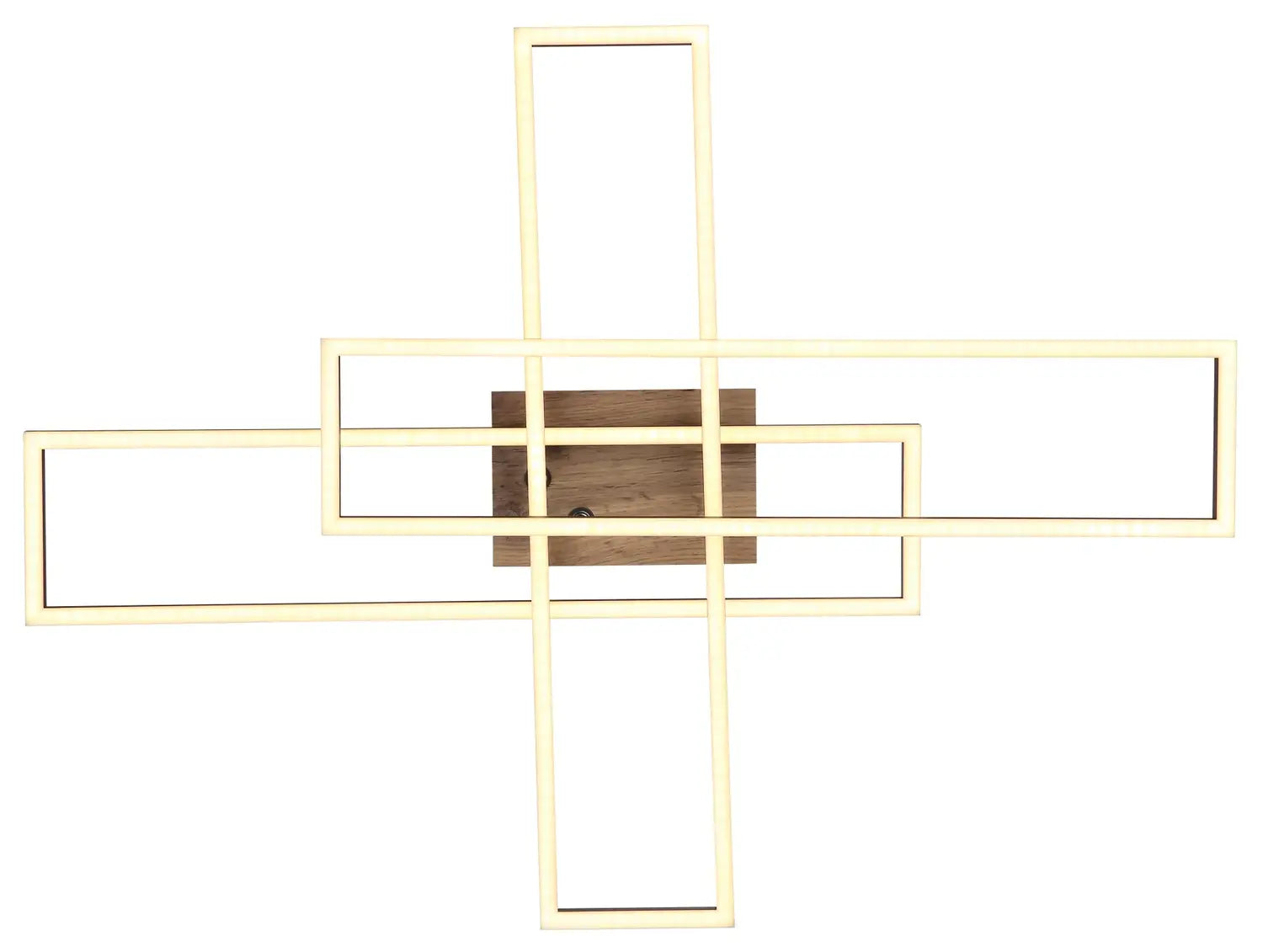 B-Ware Globo Deckenleuchte Lampe Led Dakari Panel Holz Schwarz Drehbar 40 W Warmweiß - 9007371446797