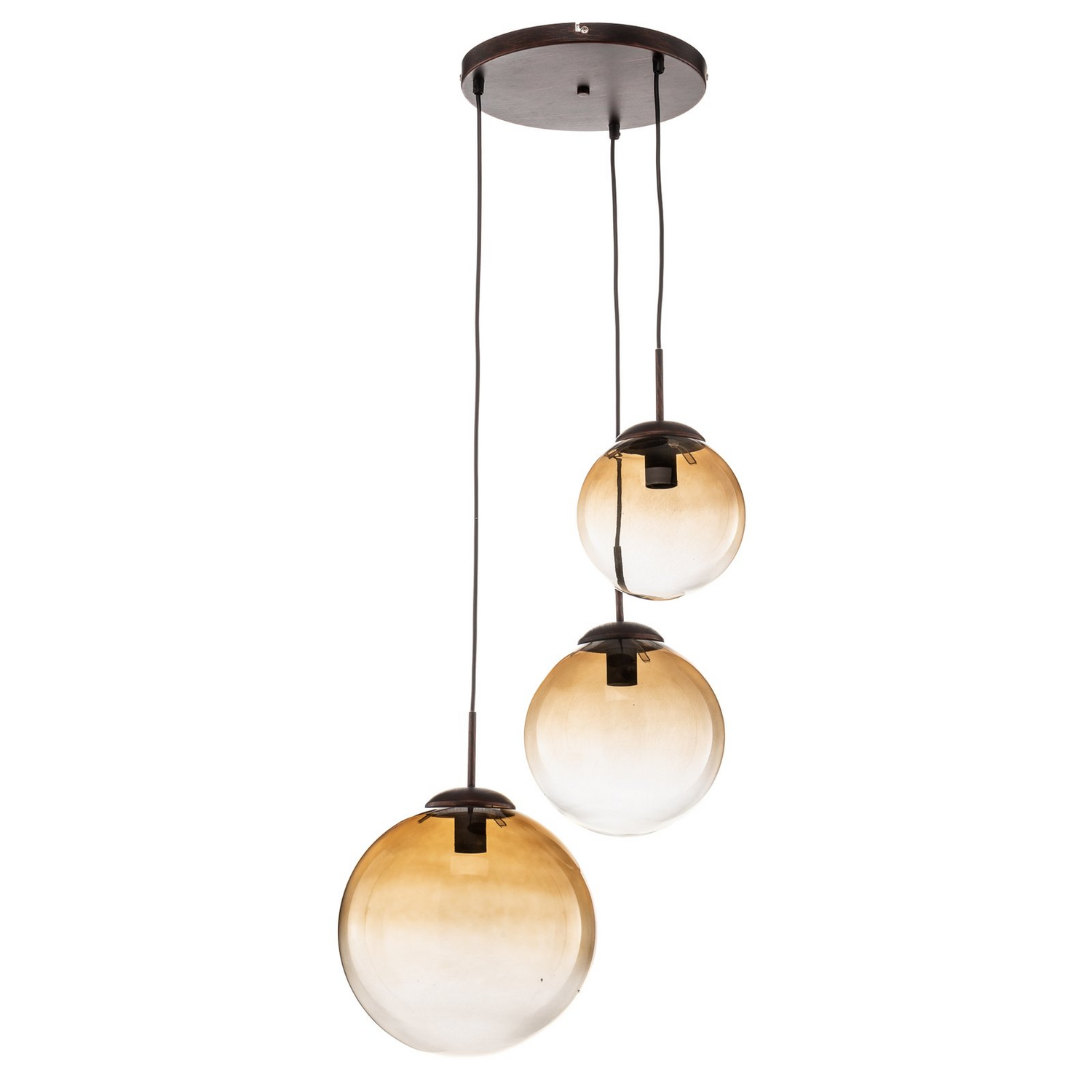 B-Ware Globo Glas Hängeleuchte Varus Hängelampe Lampe Leuchte Amber 3 Flmg E27 ø 51853