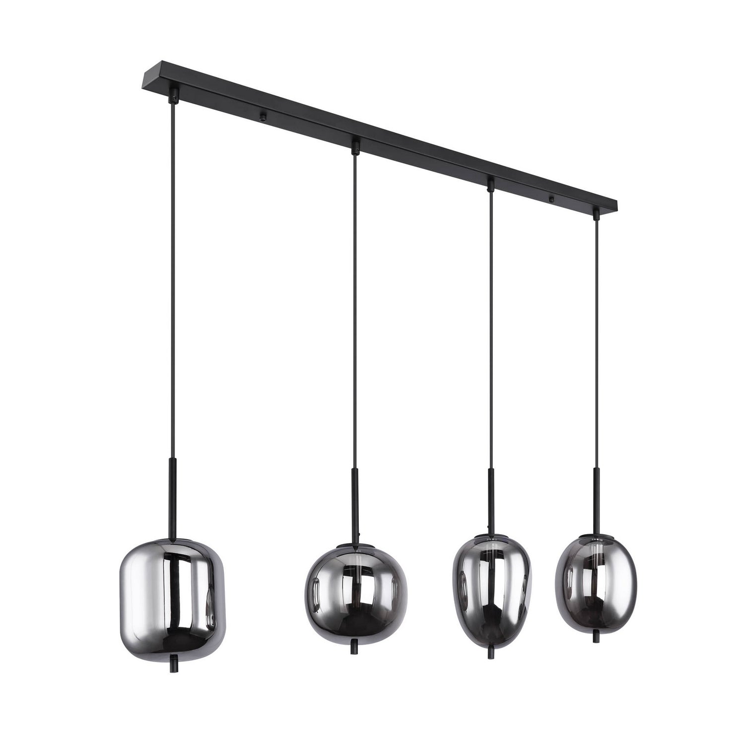 B-Ware Globo Hängelampe Pendelleuchte Blacky Glasleuchte Rauchglas Dimmbar E14 Schwarz - 9007371398829